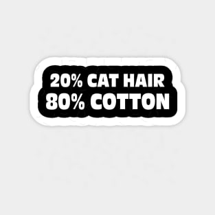 20% cat hair, 80% cotton Sticker